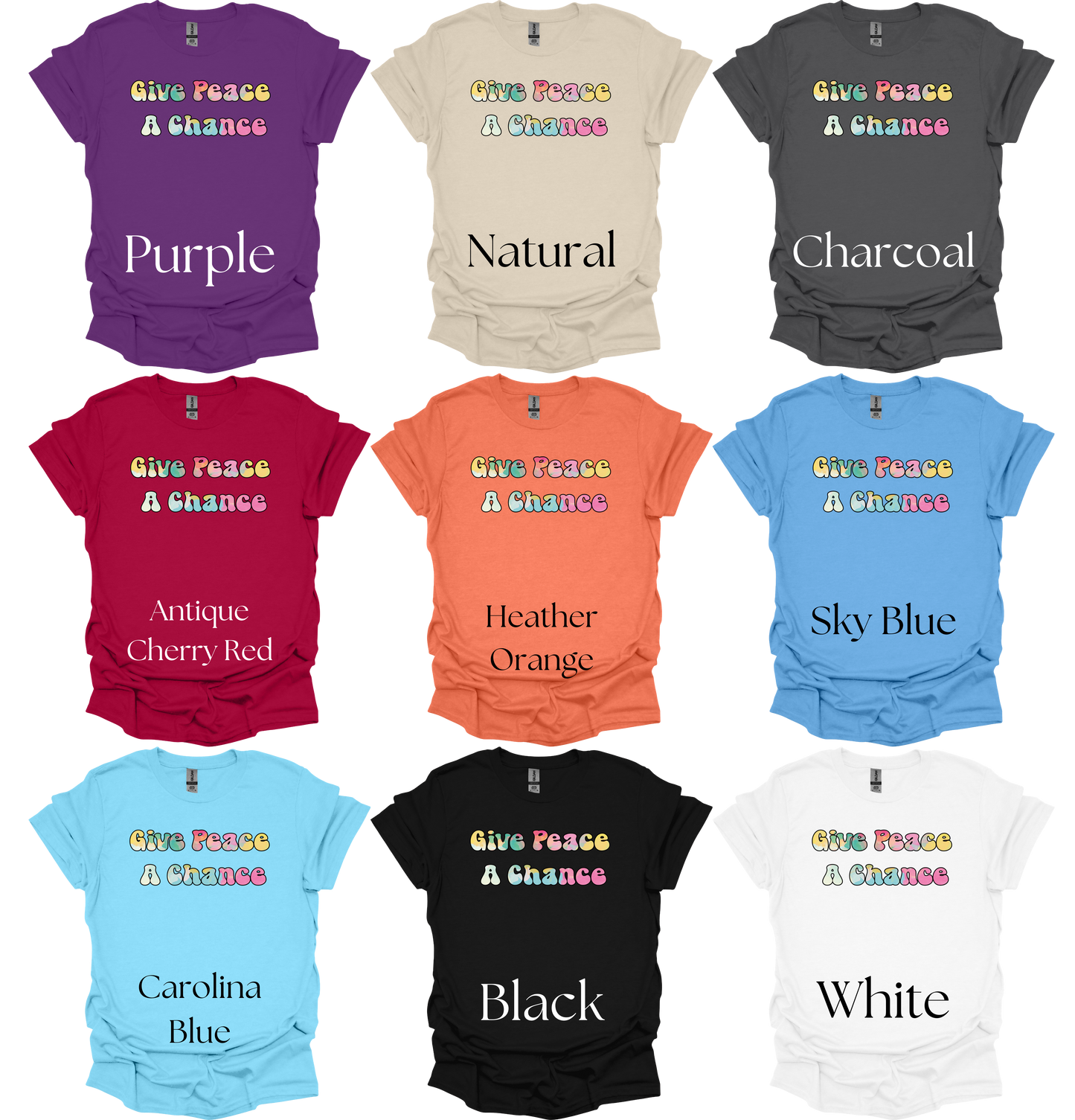 Give Peace A Chance Short Sleeve T-Shirts