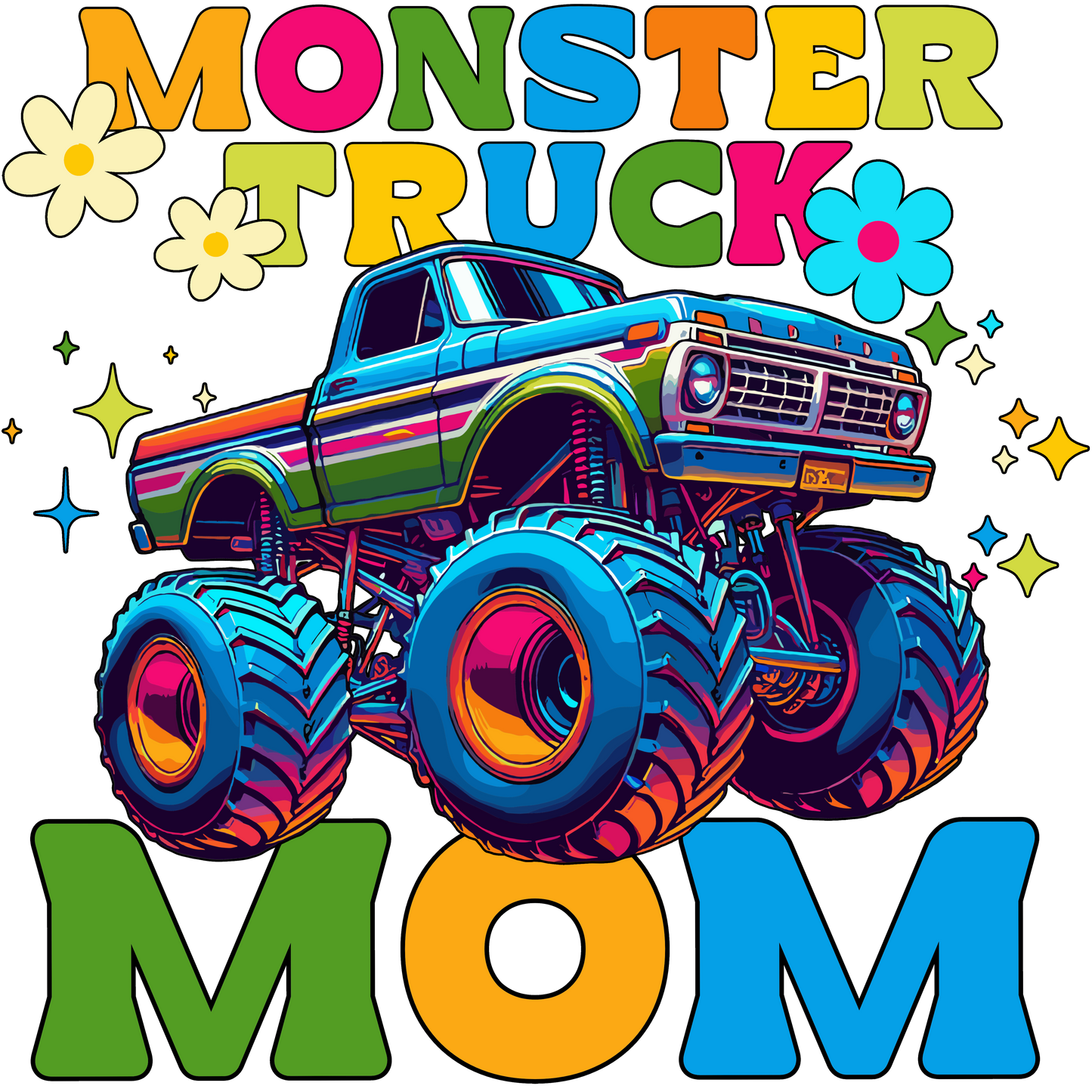 Mom Monster Truck Short Sleeve T-Shirts G640 Soft-style